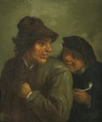 č.kat. 137 - Teniers ml. David, Dva sedláci s dýmkou, inv.č. 36 704a