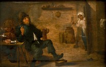č.kat. 135 - Teniers ml. David, Dva kouřící sedláci ve vesnické krčmě, inv.č. 36 703
