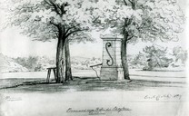  Arnošt Chotek, Kresba vodní pumpy z nádvoří zámku Kačina, 31. 5. 1859