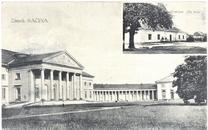 Kačinský zámek a hostinec „Na Huse“ na pohlednici z počátku 20. století