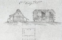  Pravděpodobně Jöndlův variantní plán Rybářské chýše z kačinské obory, kolem r. 1814