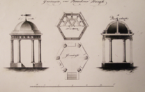  Jöndlův návrh zahradního pavilonu (besídky) u kačinského kanálu, počátek 19. století