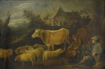 č.kat. 138 - Teniers ml. David, Krajina s pastevci, stádem ovcí a krávou, inv.č. 36 705