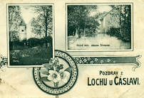 Mlýn v Lochách na historické pohlednici