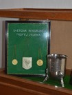 medaile a stříbrný pohár, trofej ohradského šestadvacateráka