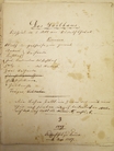 Rukopis jednoaktové komedie Rudolfa Karla Chotka Hostinec (Das Gasthaus) z r. 1847