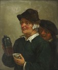 č.kat. 136 - Teniers ml. David, Dva sedláci s lahví, inv.č. 36 704